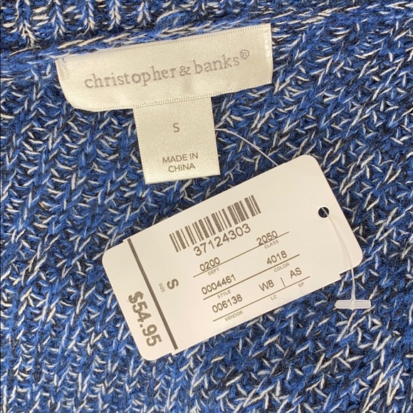 NWT blue C&B cardigan with lace up accents - Picture 7 of 8